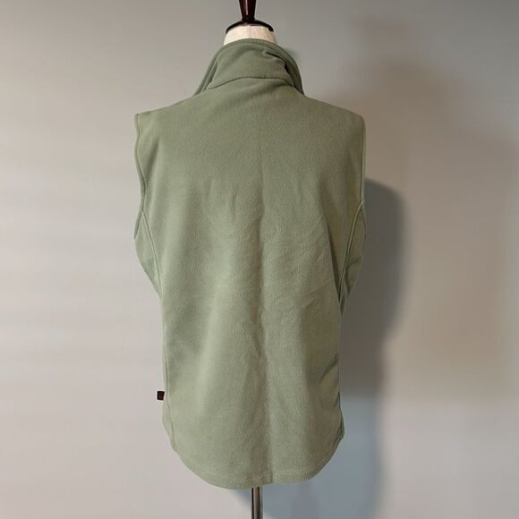 Sz L Woolrich fleece vest sage green full zip pockets - Picture 5 of 9